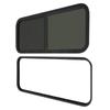 42x22 inch Horizontal Slider RV Window Aluminum Alloy Black with Screen for Cargo Trailer
