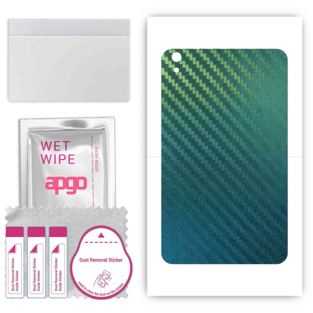 apgo Protective Skin Sticker for the Back Compatible with Honor Pad 2, Wrap Film, Foil, Vinyl - Pattern Carbon Chameleon CAKA1