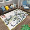 Vintage World Map Carpet suitable as a non-slip mat for the living room or bedroom sofa