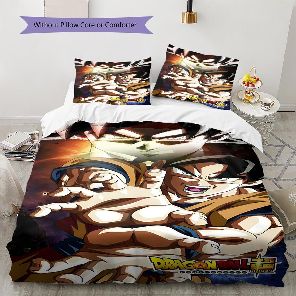 Set cu cuvertură și fețe de pernă cu model de desene animate Decorare casă Cadou de ziua de naștere (1 * husă de pilotă + 2 * fețe de pernă, fără miez)