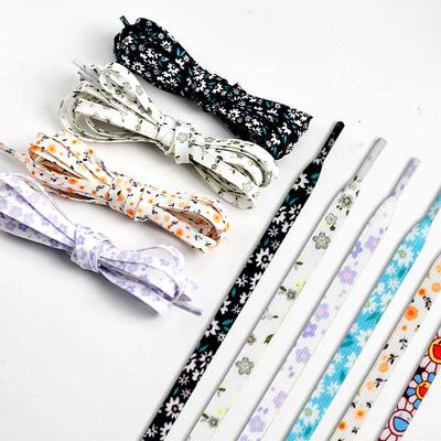 Cadarços Florais Pequenos Cadarços para Tênis Margaridas Pequenas Girassol Modelos Masculinos Femininos Acessórios Sapatos Brancos Cadarço de Corda para Tênis de Lona Tendência