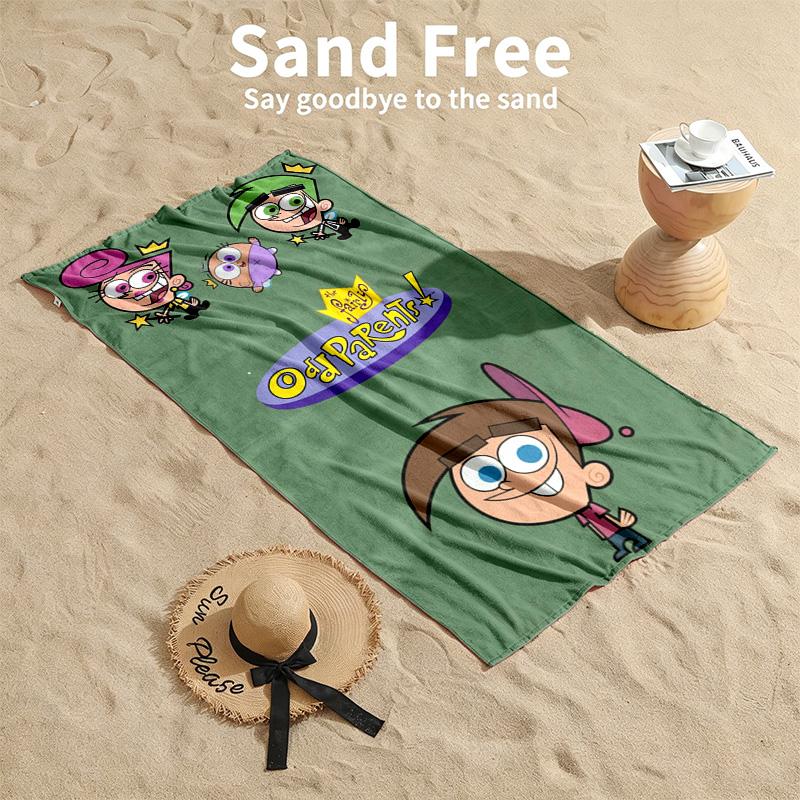 Fairy Oddparents Beach Towels Also Serve As Bath Towels Summer Essential a Musthave for the Outdoors the Beach and the Pool