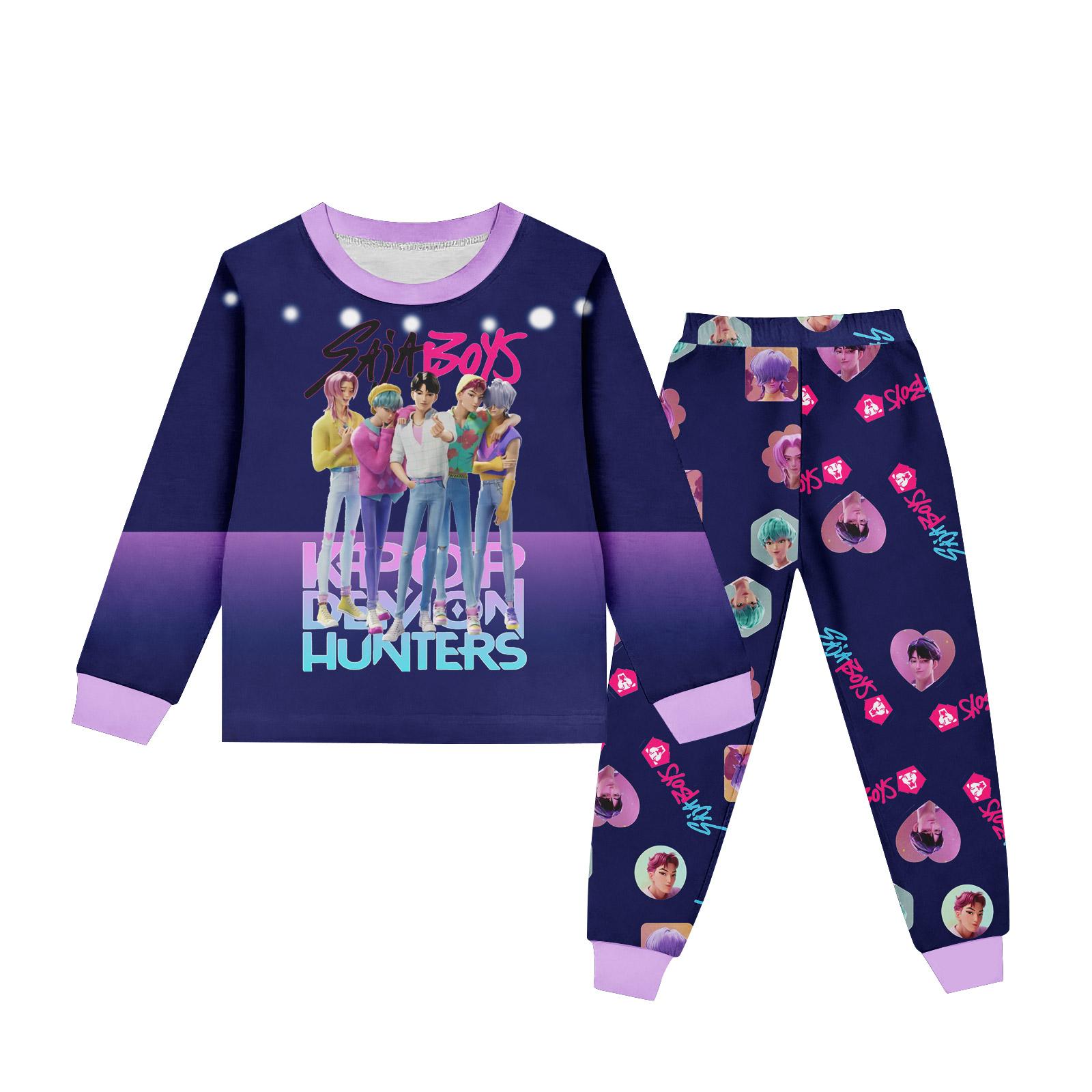 

Детский костюм с круглым вырезом, длинными рукавами и мультяшным принтом 6 фиолетовый