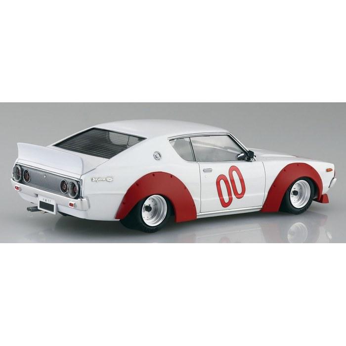 AOSHIMA 1/24 Works Hawk Series No.7 Kenmeri 2Dr HT Plastic Model Kit (Molded Color)
