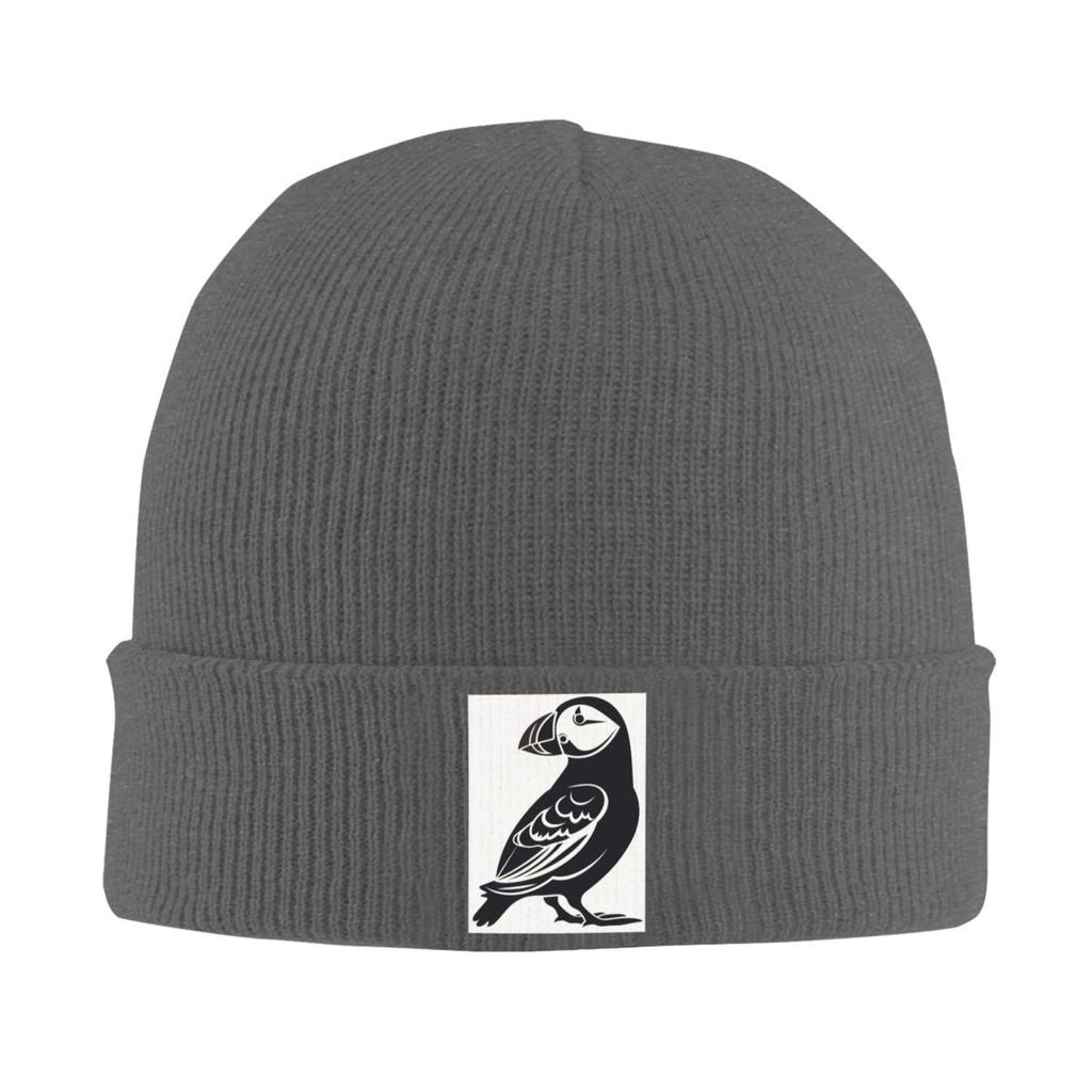 Puffin pták Teplá pletená čepice Módní baret Podzim Zima Venkovní kulichy Čepice pro Unisex dospělé