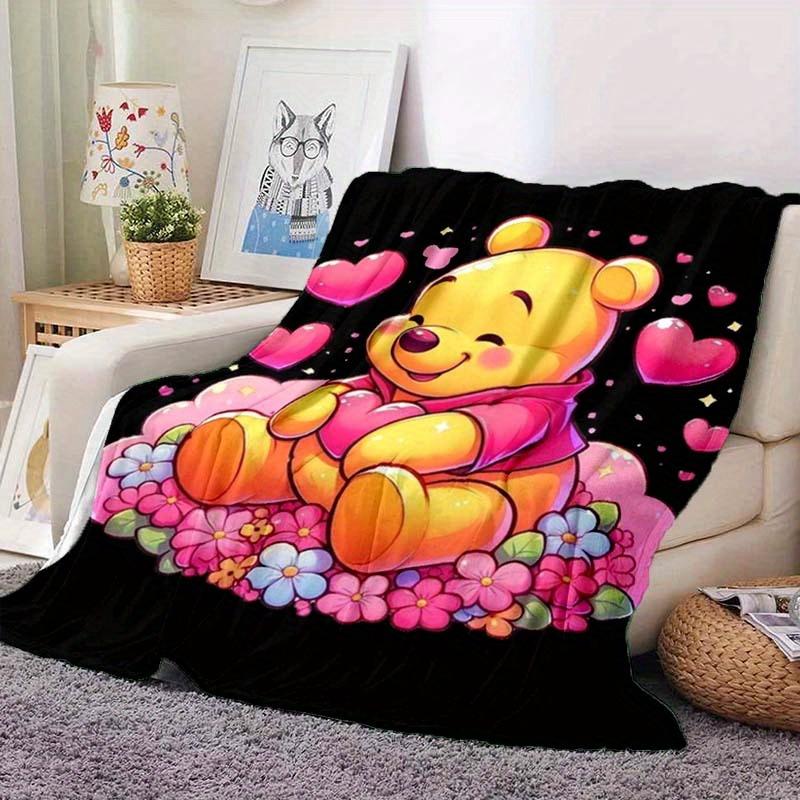 1pc Winnie The Pooh Printing Blanket - Soft, All-Season Throw for Living Room, Bedroom,Personalized Gift with Adorable Cartoon Design