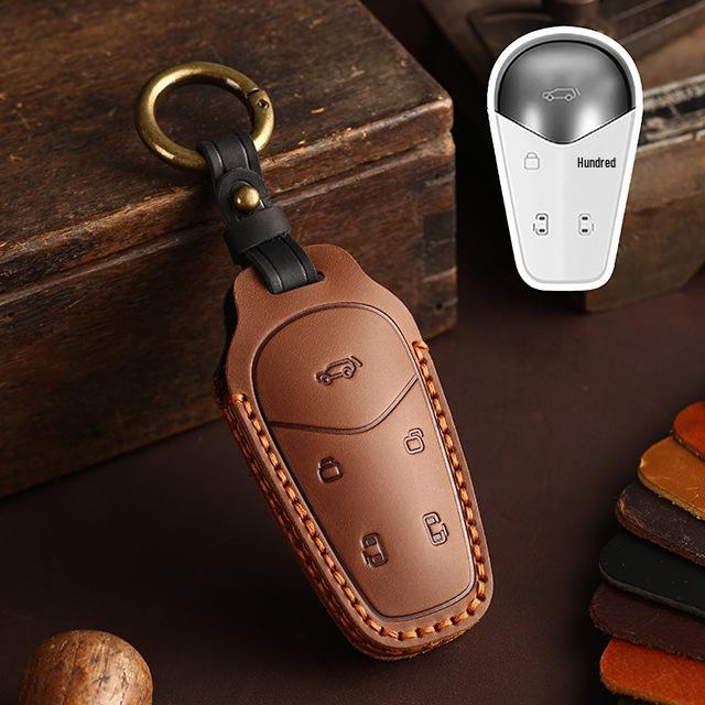 Product Name: Genuine Leather Car Key Case for Lantu Dreamer & Zhuiguang PHEV/EV
