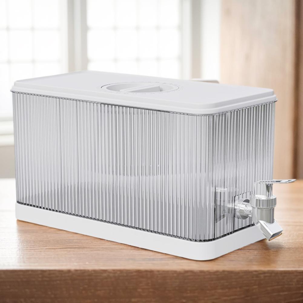 1,2 Gallonen Getränkebehälter für flüssige Getränke mit Deckel, Getränkewasserspender, BPA-frei, Kühlschrank, Eissaft-Limonadenspender