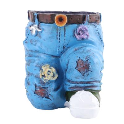 Flower Pot Fashionable Pants Shape Decorative Ornament Resin Planter for Home Garden Balcony Office
