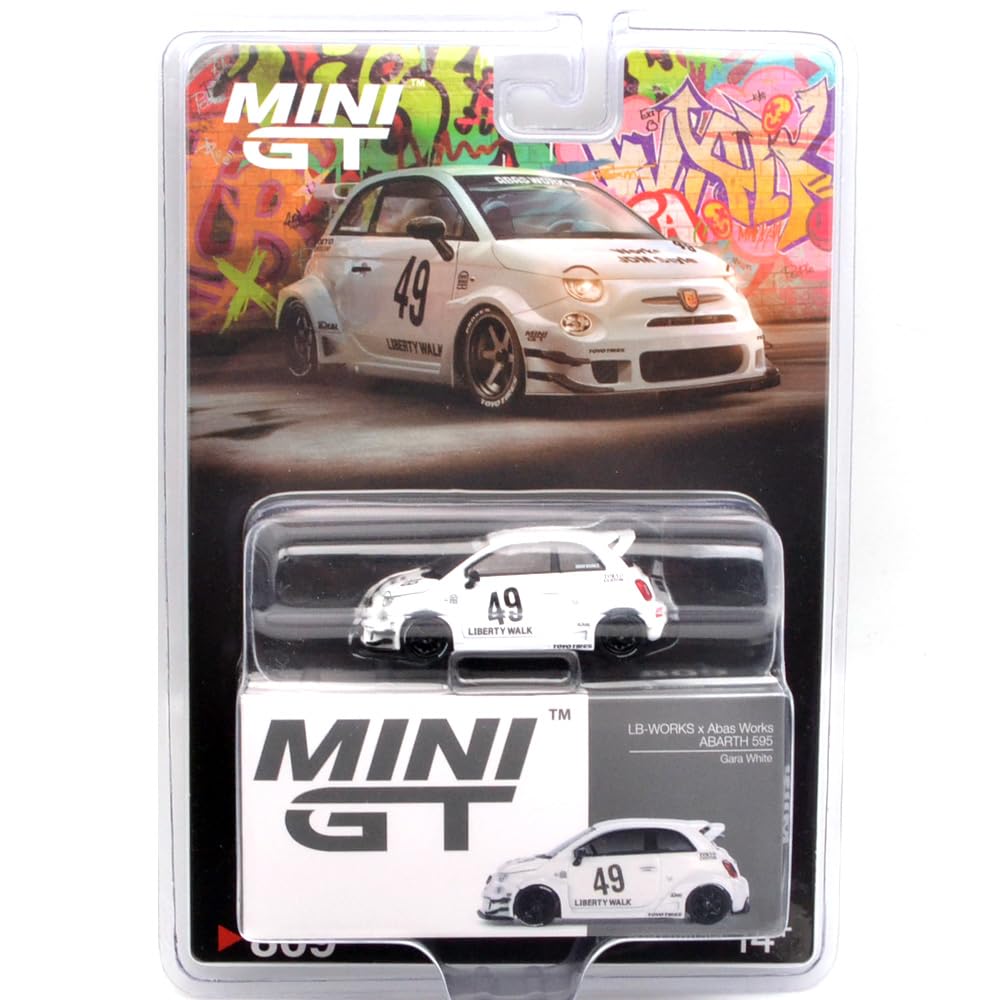 Масштаб MINI GT MiJo EXCLUSIVE x ABARTH 595 США MiJo Exclusive x ADAS WORKS Abarth 595 Блистерная упаковка 164 - LB-WORKS (ГАРА БЕЛЫЙ) - LB-РАБОТЫ (Гара