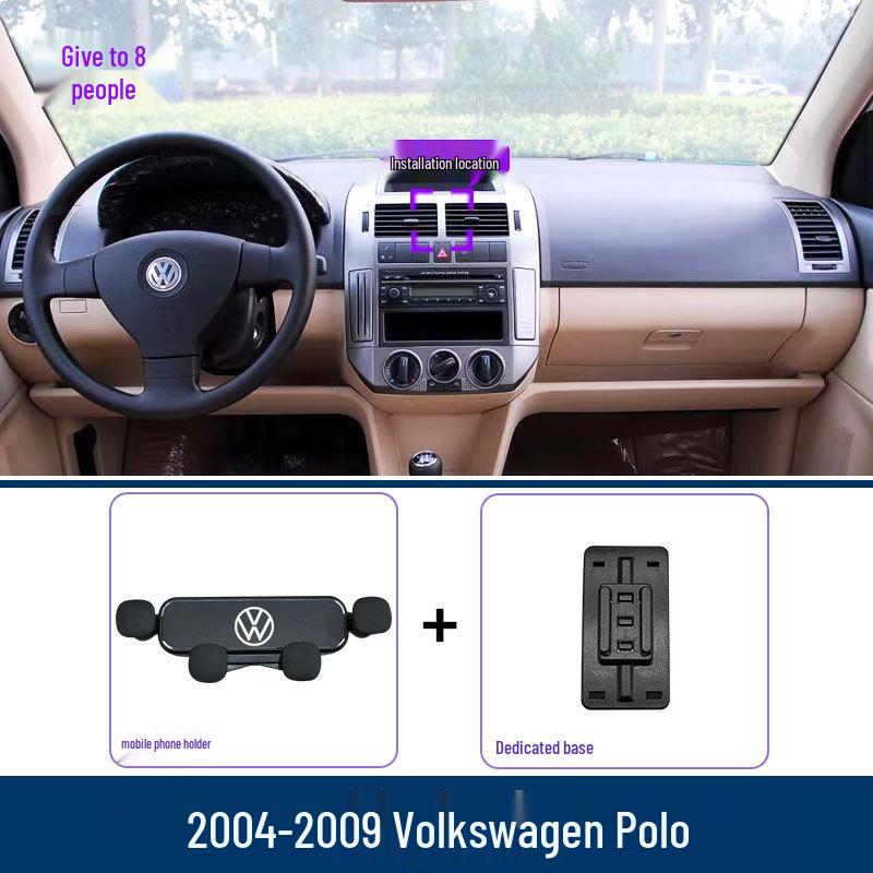 Držák na telefon do auta Volkswagen POLO: Držák do větrací mřížky a podpora navigace