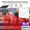 AOV Solar Monitor Home All-day Recording 4g Three-screen Solar Camera CCTV