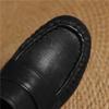 Women's low-heeled single shoes, spring and autumn models, full leather thick-heeled large-size casual shoes inside and outside, loafers.