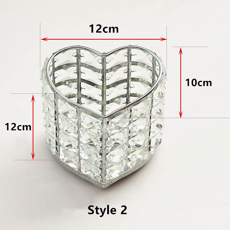 Crystal Makeup Brush Storage Tube Eyebrow Pencil Makeup Organizer cosmetic brush storage bucket l Bead Jewelry Storage Box