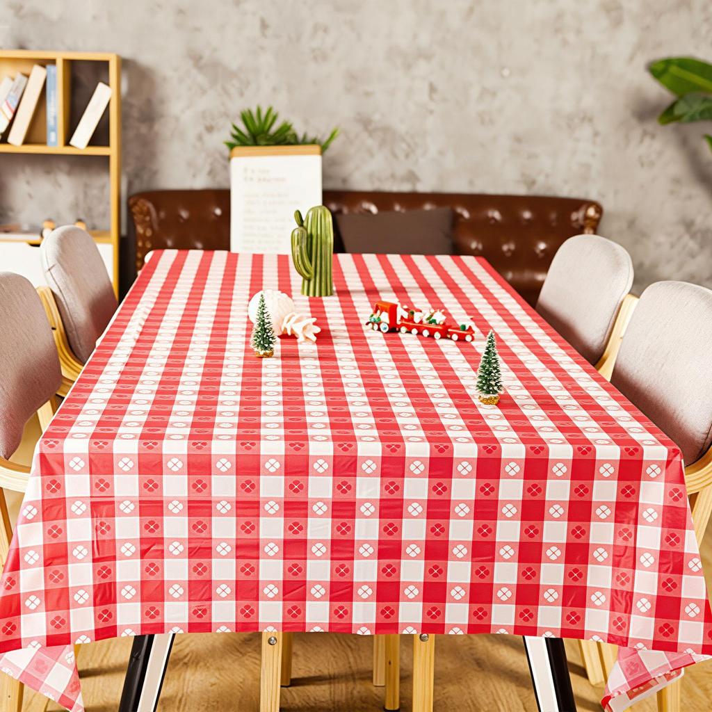 Kinder Gingham Tischdecke & Platzset für Geburtstags-, Party- und Abschlussdekorationen