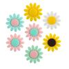 Kovict 10Pcs Silicone Focus Beads Sunflower Flower Bead For Jewelry Making DIY Keychains Necklace Bracelet Accessories