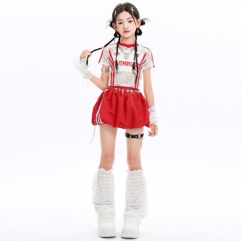 Girls Jazz Dance Costume Kids Stage Performance Outfit Trendy Fashionable