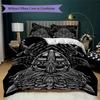 Odin Viking Warrior Pattern Bedding,Quilt Set Quilt Cover Pillowcase Home Birthday Gift (1*duvet cover+2*pillowcase,without core)ZSJT0917129