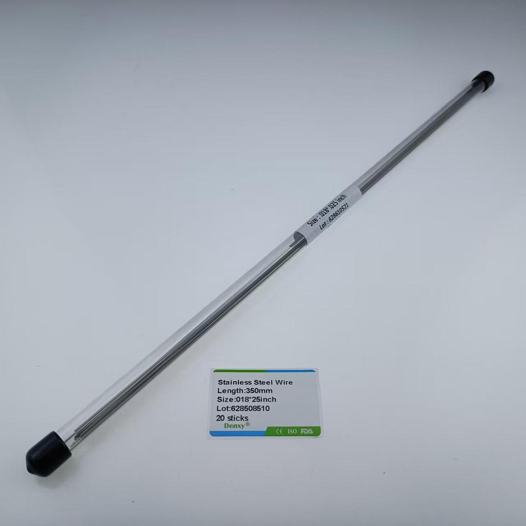 20 stk Tannregulering Rett Tråd Rustfritt Stål Koaksiale Ligaturtråder Tannlegekunst Kjeveortopedi Materiale