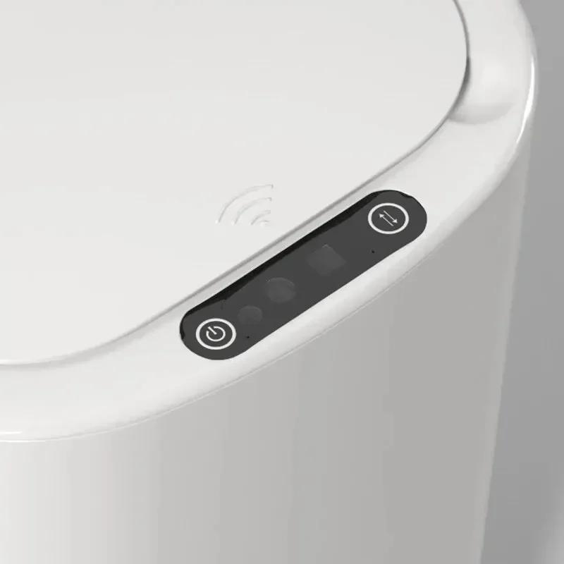 Smart Sensing Mülleimer Automatischer weißer Mülleimer Küche Badezimmer Wasserdichter 12L elektrischer Mülleimer
