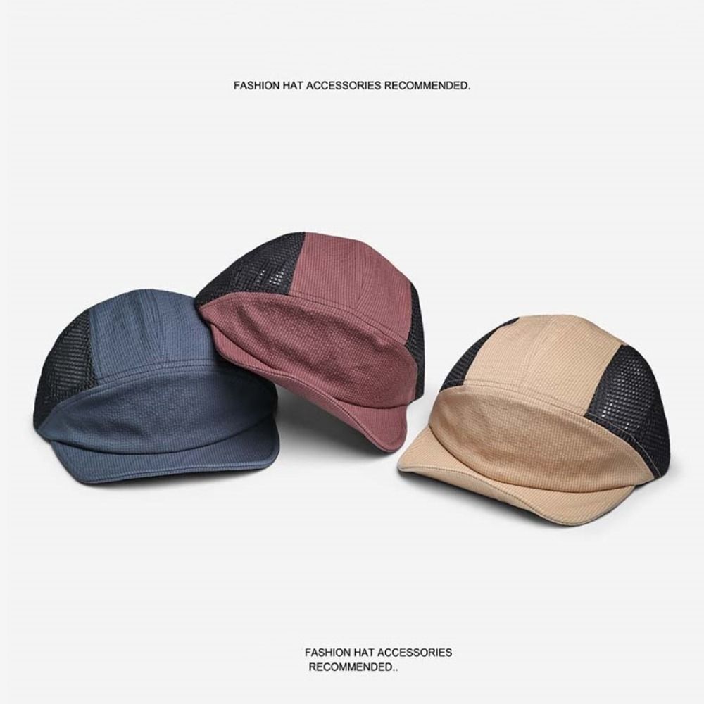 Short Brim Baseball Cap Breathable 5 Panel Hat Japanese Mesh Sun Hat  Camping Fishing