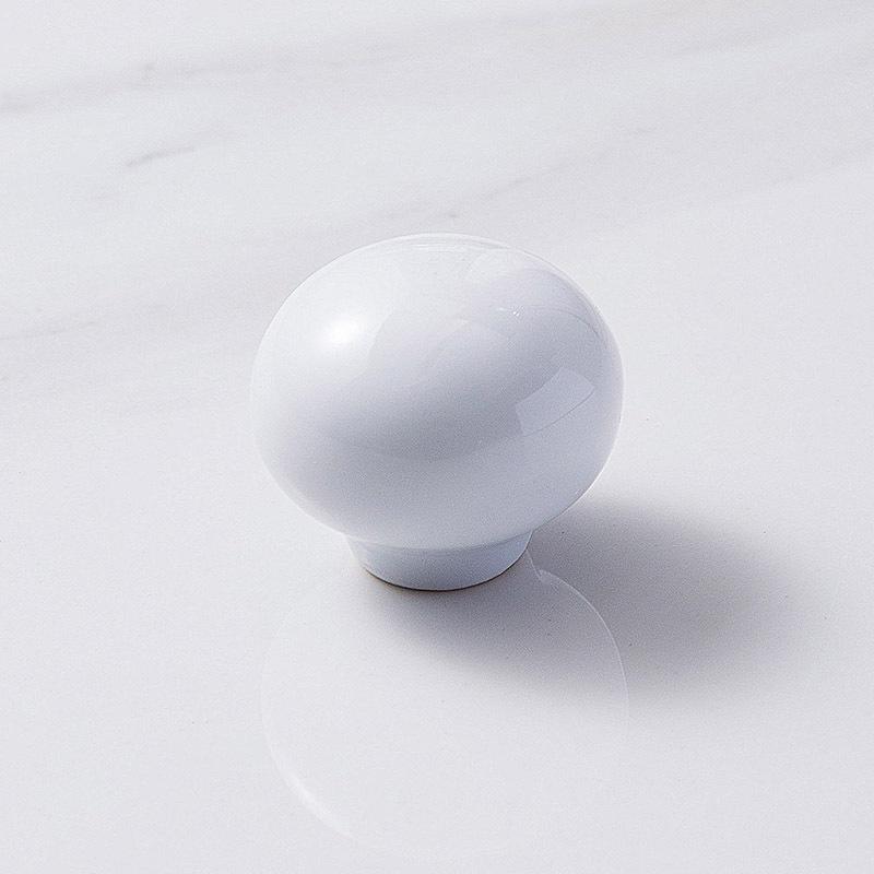 Maniglia Rotonda Semplice Moderna in Ceramica per Armadi e Mobili per Bambini