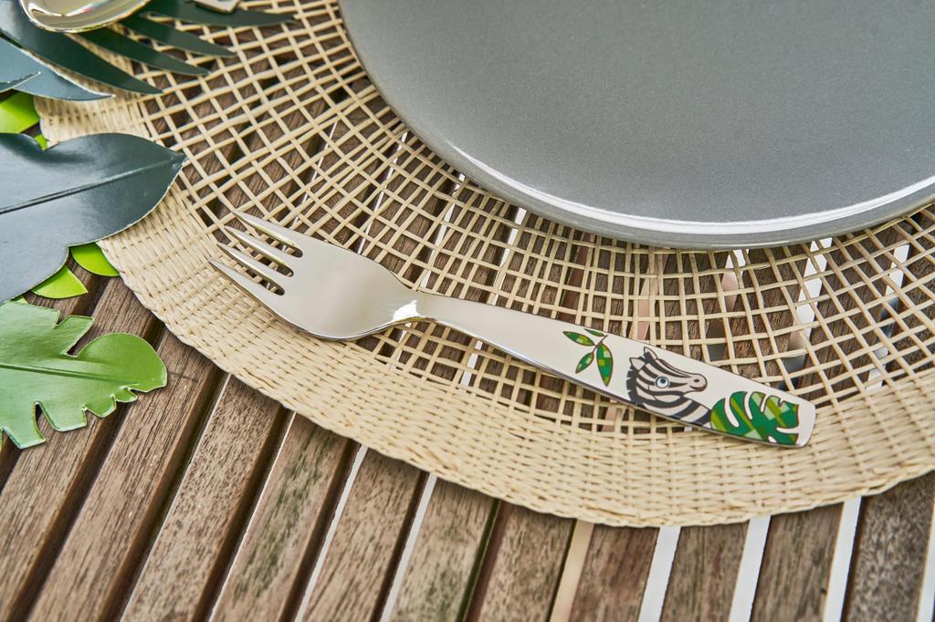 ZWILLING Children Tableware for and Dessert Spoon Japanese Jungle "Jungle Set" 4-Piece Set, Kids, Knife, Fork, Spoon, (Official Product) Z1026-662