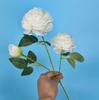 European Style 3-Head Peony Wedding Arrangement - Artificial Silk Flowers for Home Decor