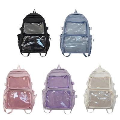 Student School Backpack Large Capacity Backpack Travel Backpack Clear Backpack Japanese Styles Backpack
