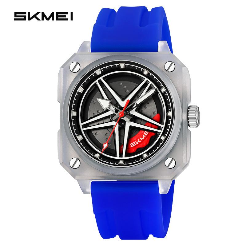 

skmei колесо часы спортивные водонепроницаемые полые циферблат кварцевые часы вращающиеся часы модные мужские кварцевые часы