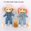 Fashion For 1/12Bjd Doll Gift Toys Obitsu11 Doll Accessories Doll Clothes Doll Overalls Denim Pants
