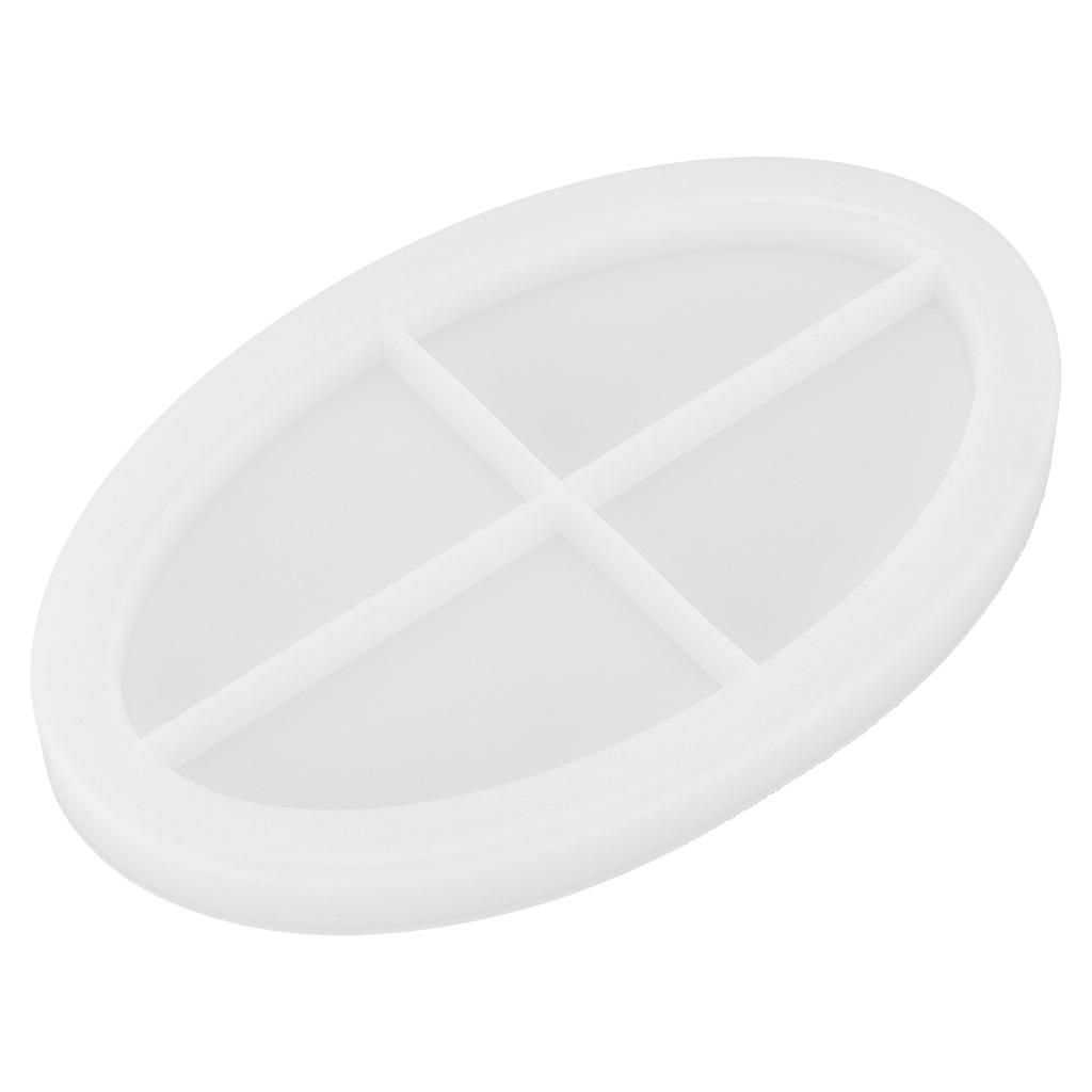 Epoxy Resin Casting Fruit Tray Mold Silicone Decorative Tray Plate DIY Mold AccessoryOval Smooth Tray Mould