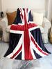 Britische Flagge Flanell-Kuscheldecke Union Jack Design für Zuhause Büro Geschenke Dünne Steppdecke für Nickerchen Klimaanlage