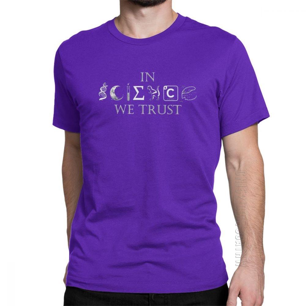 Unisexs In Science We Trust T Shirts Science Math Physics Chemistry Funny T Shirt Crew Neck Short Sleeve Tops Pure Cotton Tees