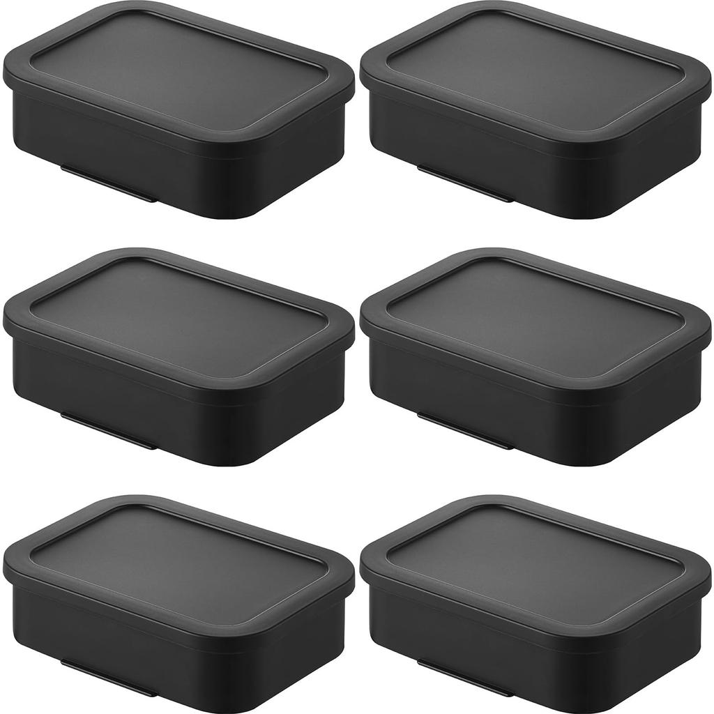 Yamazaki Turm Tiefkühlreis-Set mit und Spülmaschine 10635 x 3 Behälter, Groß, Schwarz, 6, Sieb, Mikrowelle, Gefrierschrank, Sicher,