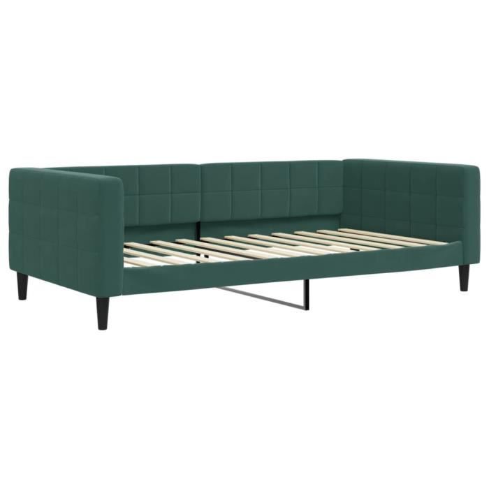 VidaXL Daybed Dark Green 100x200 Cm Velvet 354017