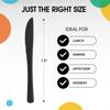 Black Plastic Knives 50 Pcs Black Knives Disposable Utensils Heavy Duty Plastic Cutlery Set Disposable Cutlery Sets Flatware Se