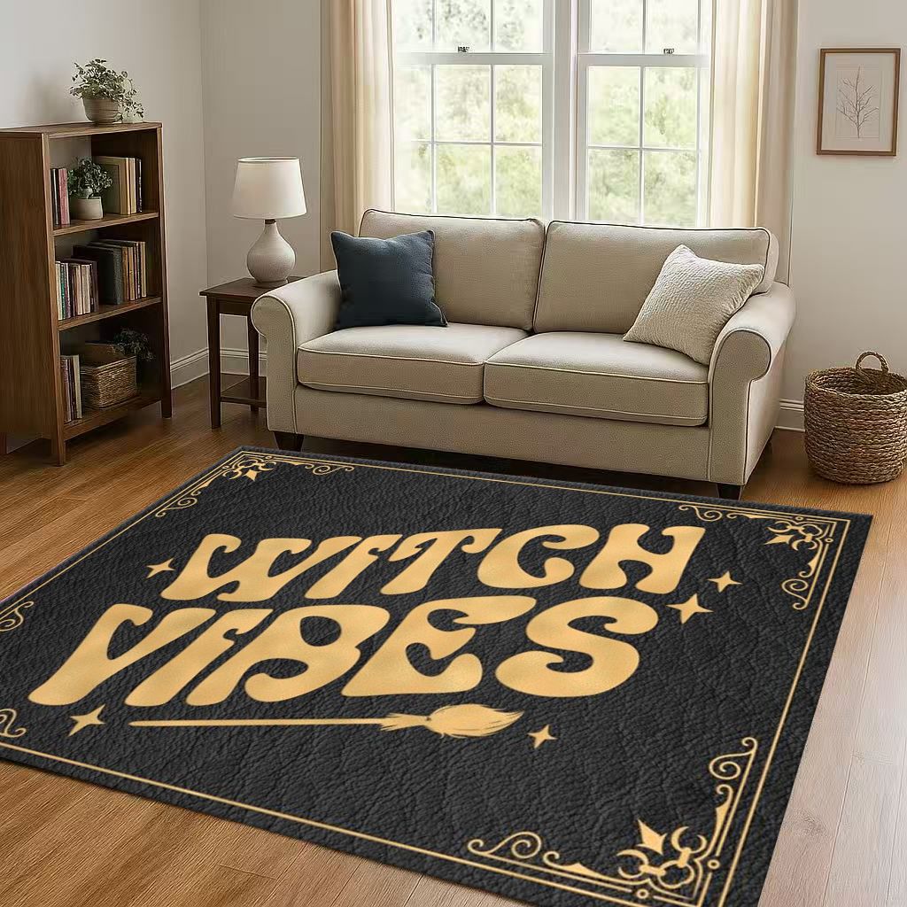 Retro Witch Spirit Ouija Board Art Living Room Non Slip Area Rug Carpet for Bedroom Kids Playroom Sofa,Home Decor Doormat