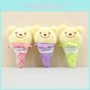 Adorable Plush Ice Cream Bear Keychain Cute Fluffy Toy Accessory For Bags