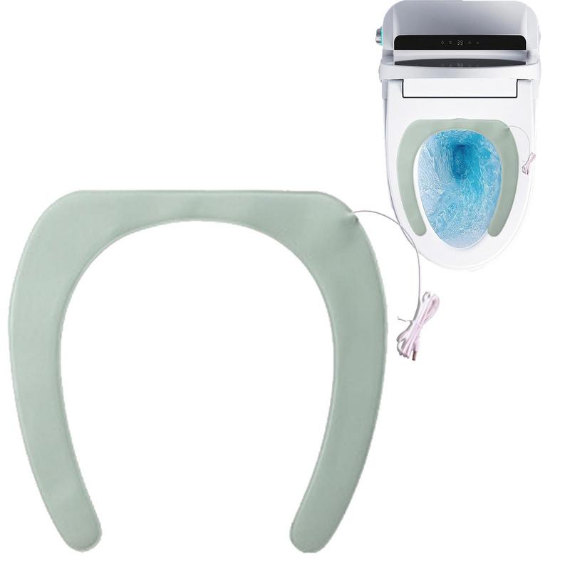 Warm Toilet Seat Cover Pad Heating Toilet Seat Cushion Heating PadWaterproof Washable Bathroom Seat Cover Pad with Self-Adhesive