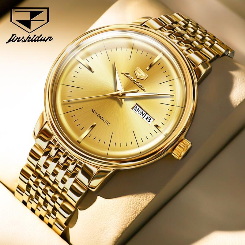 JINSHIDUN New Business and Leisure Men's Watch Business Simple Waterproof Luminous Automatic Mechanical High-end Men's Watch