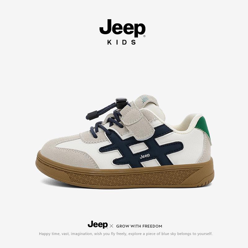 

Jeep Kids Unisex Low-Top Canvas Shoes - 2025 Soft Sole German Training & Running Casual Sneakers 30 бежевий/зелений