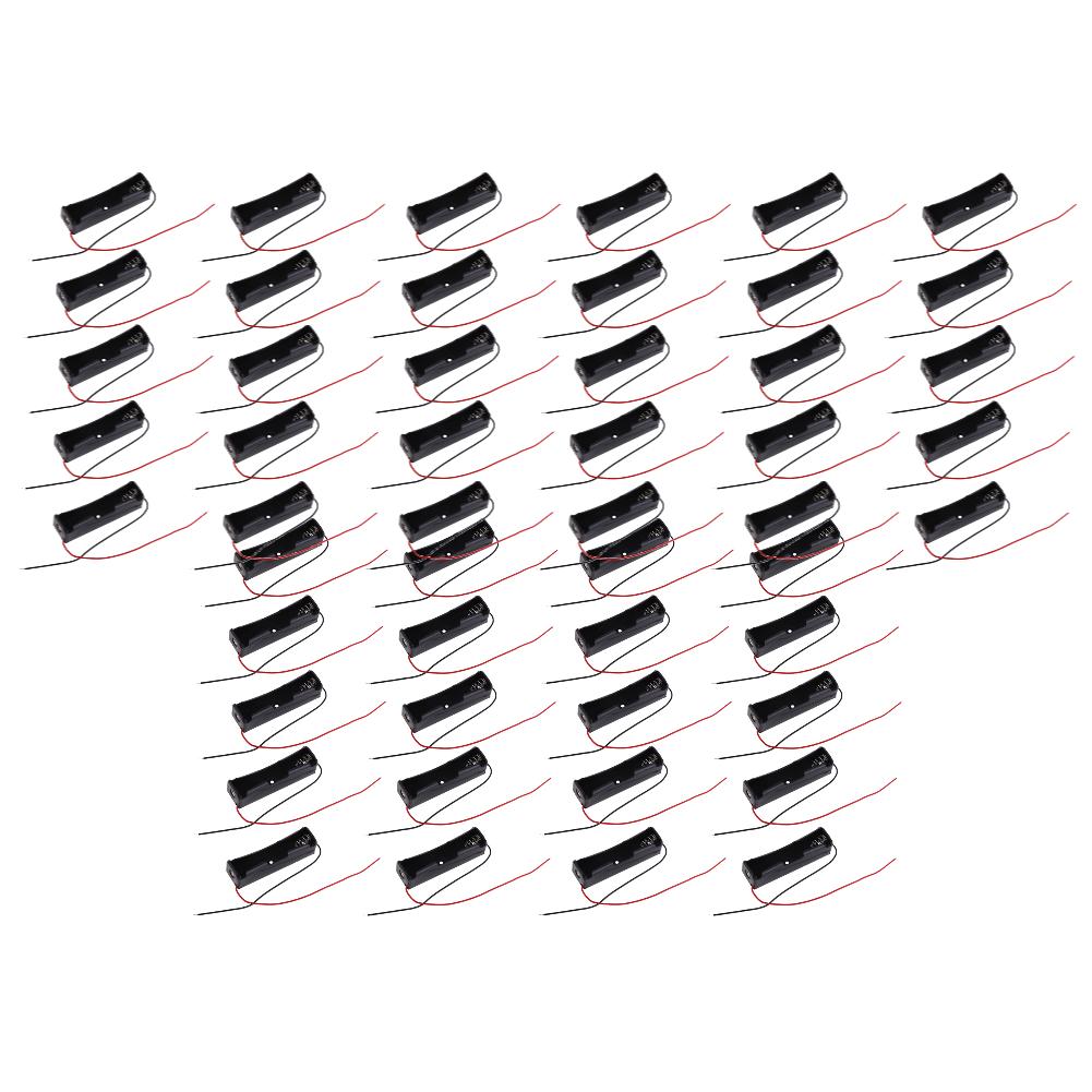 10-100pcs 18650 Power Bank Cases 3.6V-4.2V 18650 Battery Holder Storage Box Case 1 Slot Battery Container With Wire Lead