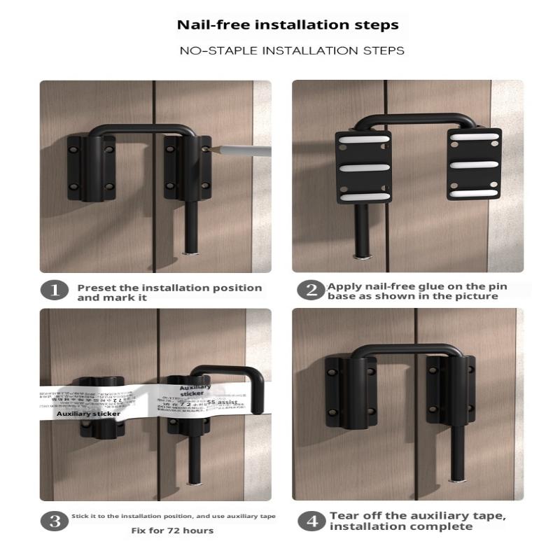 1Pcs Durable Aluminum Alloy Door Latch Lock 90/180 Degree Gate Latch Safety Anti-Theft Buckle Door Bolts Door Buckle Hardware