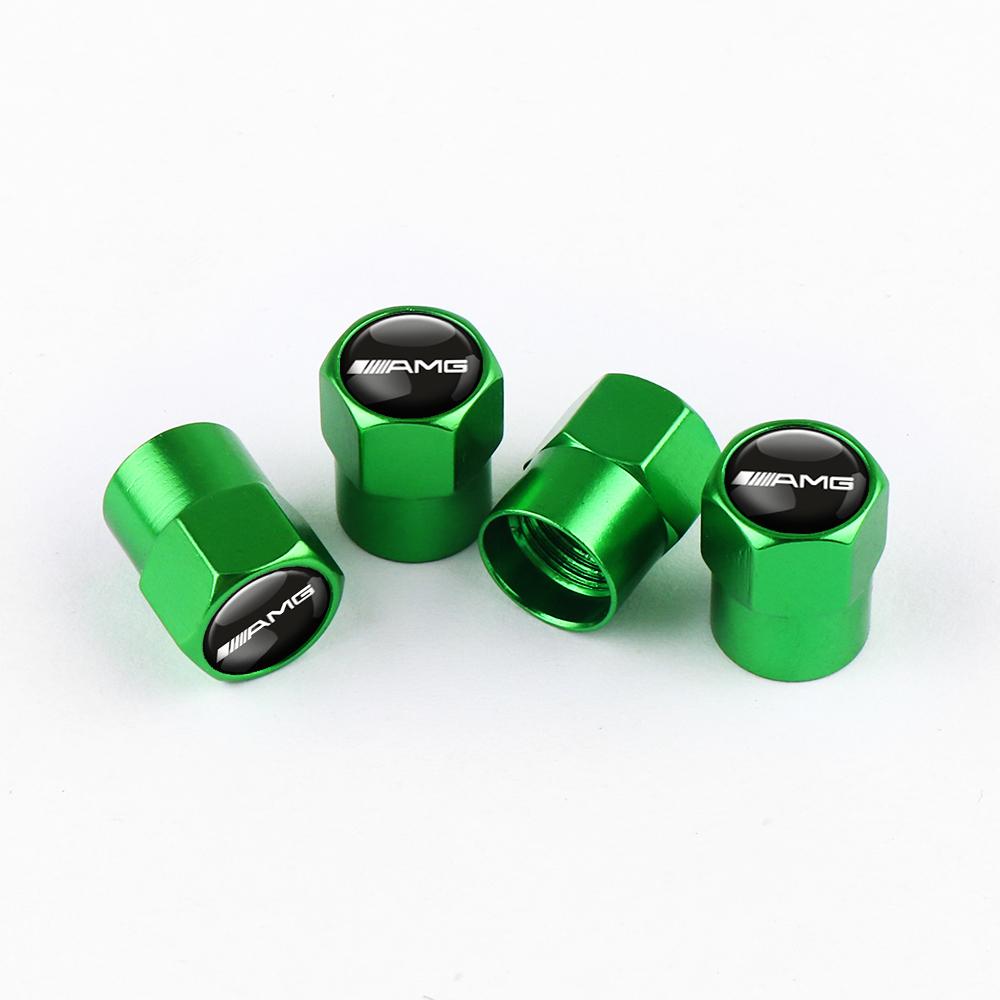 4pcs Car Wheel Tire Valve Caps Tyre Stem Covers Airdust Waterproof For Mercedes benz GLK GLA GLC w204 W251 W463 W176 Accessories AP1