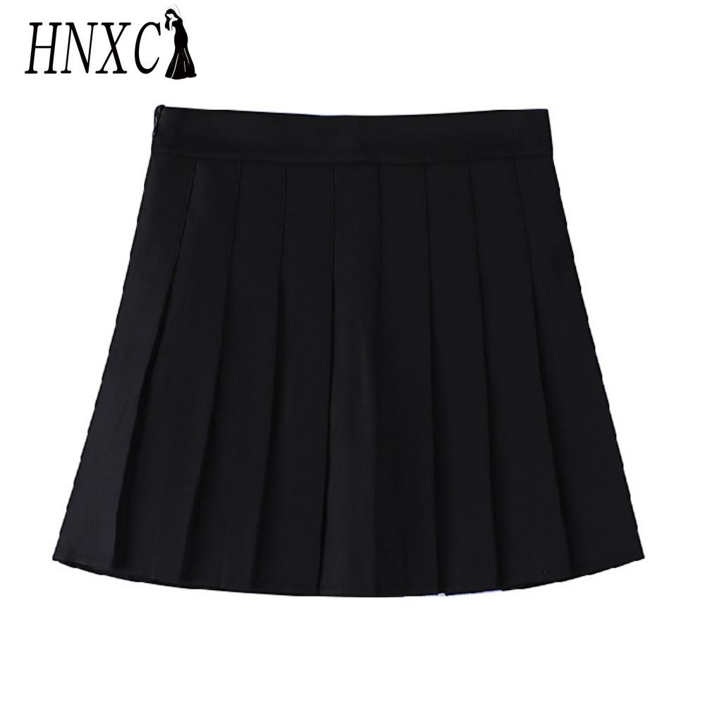 HNXC Fustă de vară de primăvară pentru femei, modă casual, culoare solidă, cu imprimeu