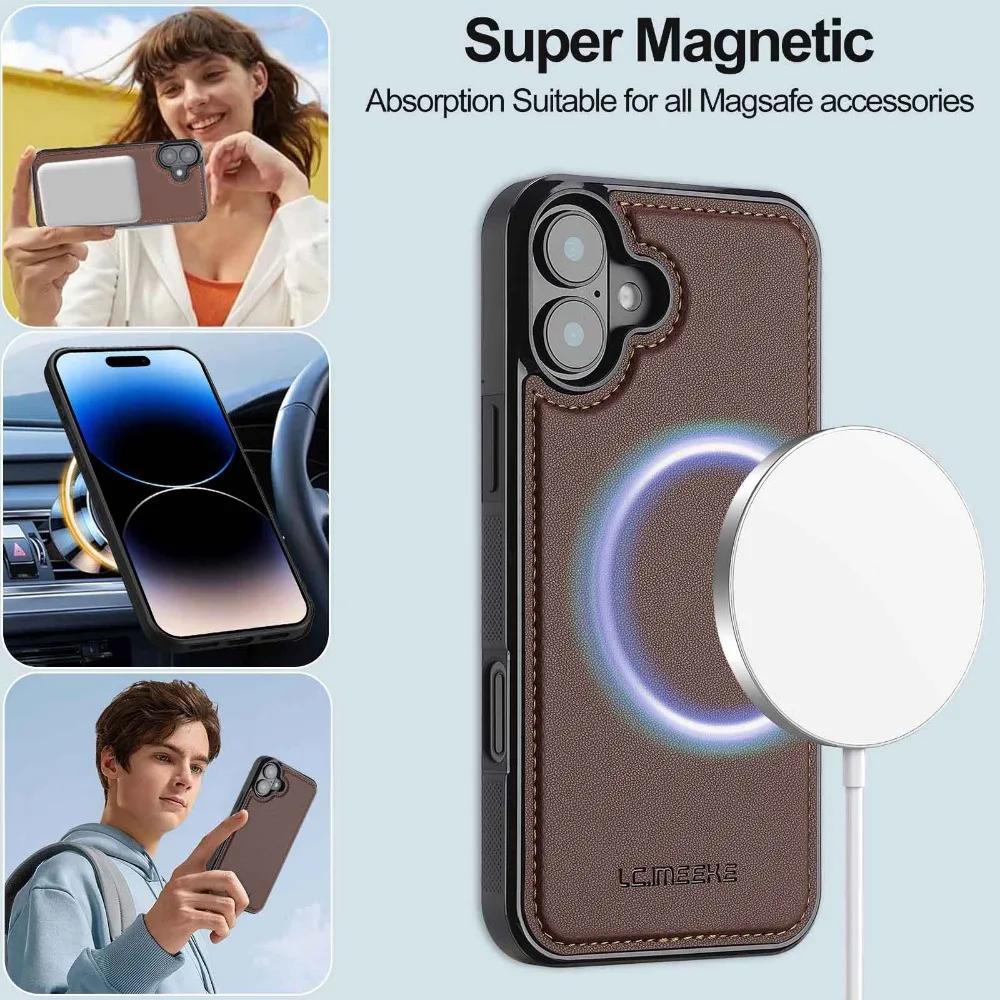 Detachable Wallet Case for iPhone 16 Pro Max 15 14 Plus 13 12 11 XSMAX XR X 7 8 SE   Card Slots Holder Wrist Strap Cover