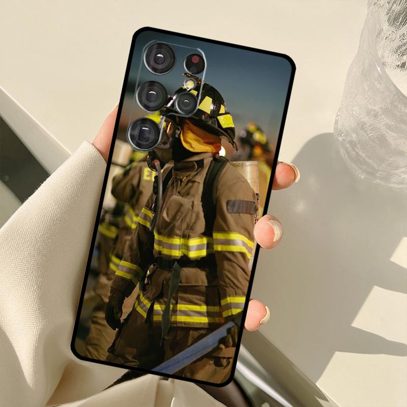 Firefighter Heroes Fireman Case For Samsung Galaxy S23 Ultra S21 S22 S24 S25 Ultra S9 S10 Plus S25 FE S20 FE Back Cover