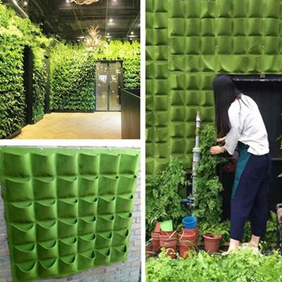 Colgante Vertical verde para jardín, macetero para flores, bolsa para colgar en la pared