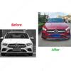 Front Lip Bumper Blade Guard Protector Cover for Mercedes Benz A Class W177 V177 2018-2023 Front Lower Spoiler Spoiler Diffuser